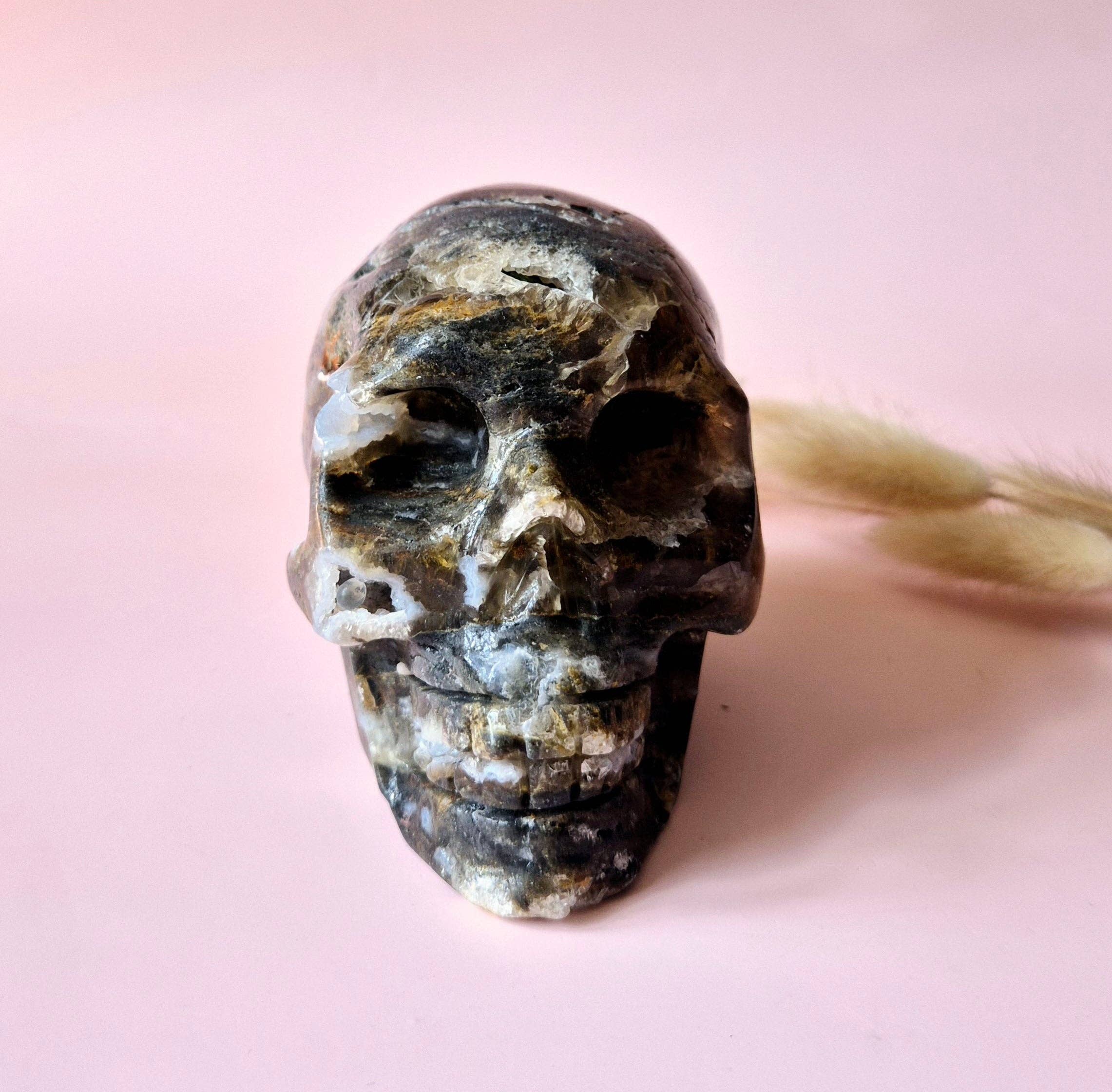 Moonlight Gemstones - Wholesale Spiritual Stone/Crystal - XXL Gemstone Druzy Skull Fluorite Skull - #3 926 grams2