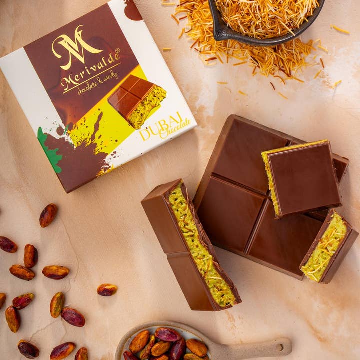 schutzoutlet – Großhandel Schokolade – 100g Merivalde Premium Dubai Schokolade