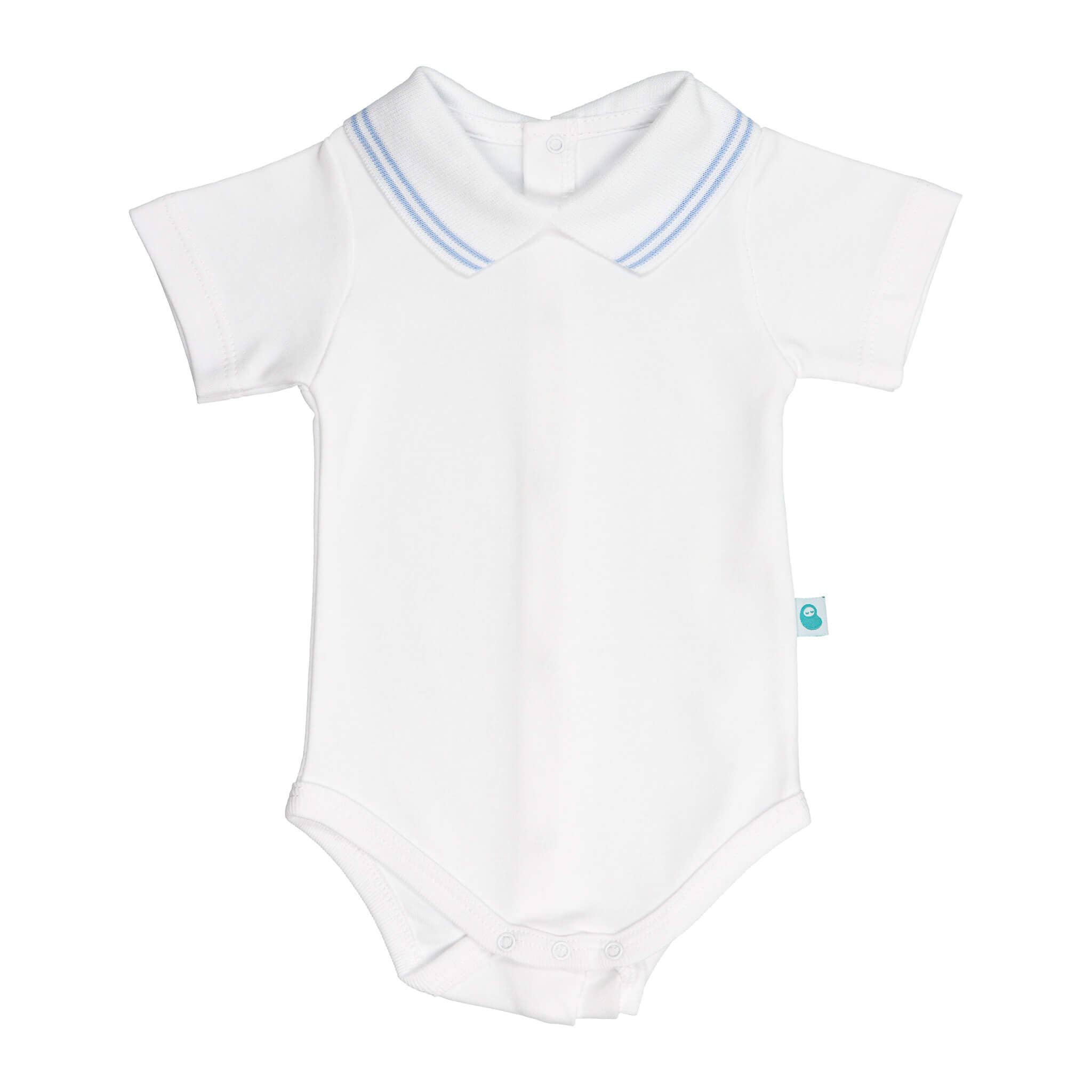 Bean Baby Clothes - Wholesale Bodysuit (Non-Footed) - Baby - Cotton Baby Bodysuit Onesie with Polo-Style Collar0