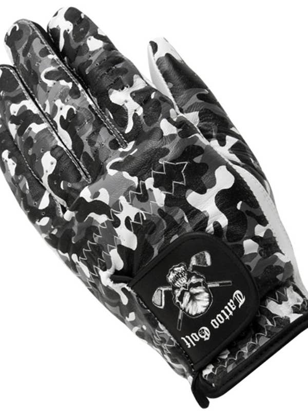 Camo Cabretta Leather Men's Golf Glove for wholesale by Tattoo Golf Clothing