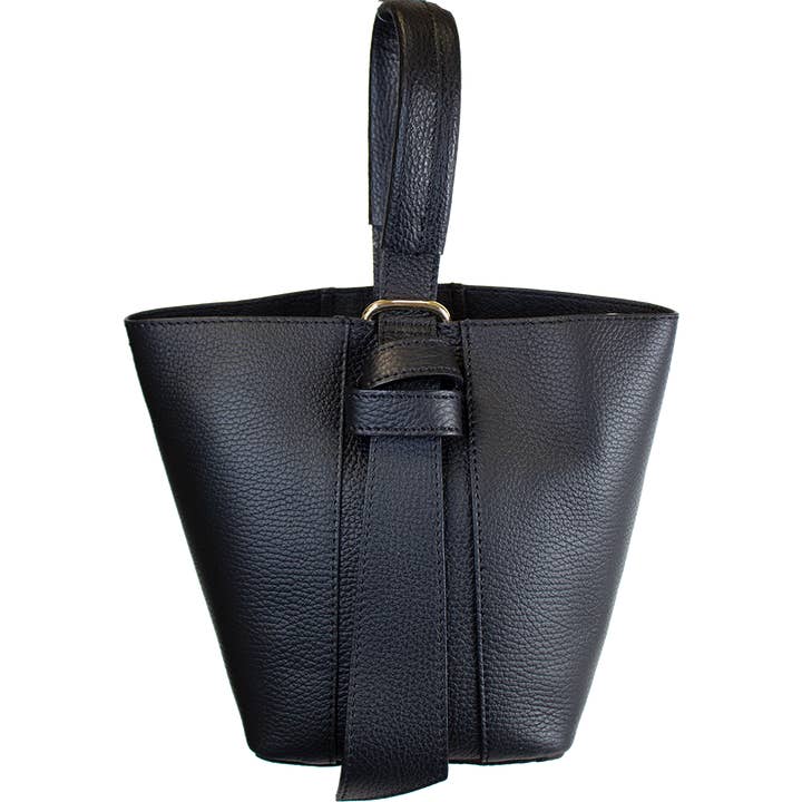 Pizzazz, Inc. - Wholesale Top handle bag – women's - ITALIAN LEATHER BUCKET BAG