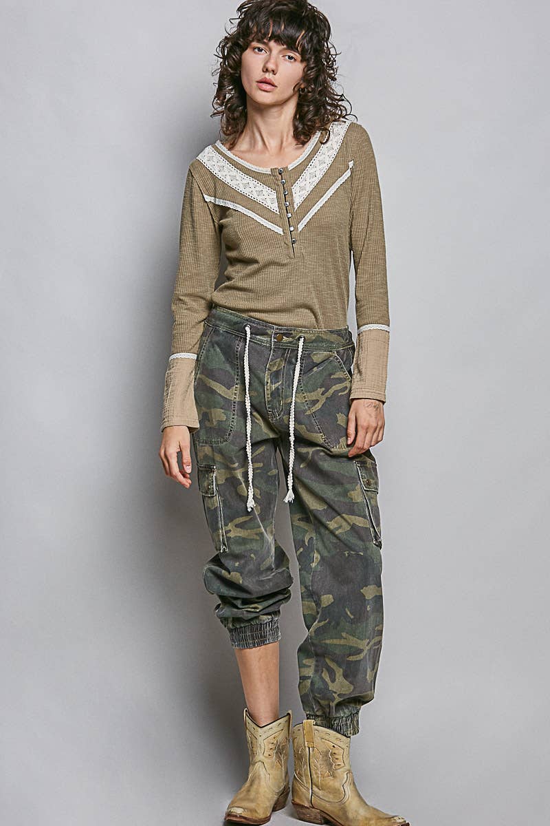 Pol Clothing - Wholesale Knit Top - Women's - Long sleeve double gauze solid knit rib top4