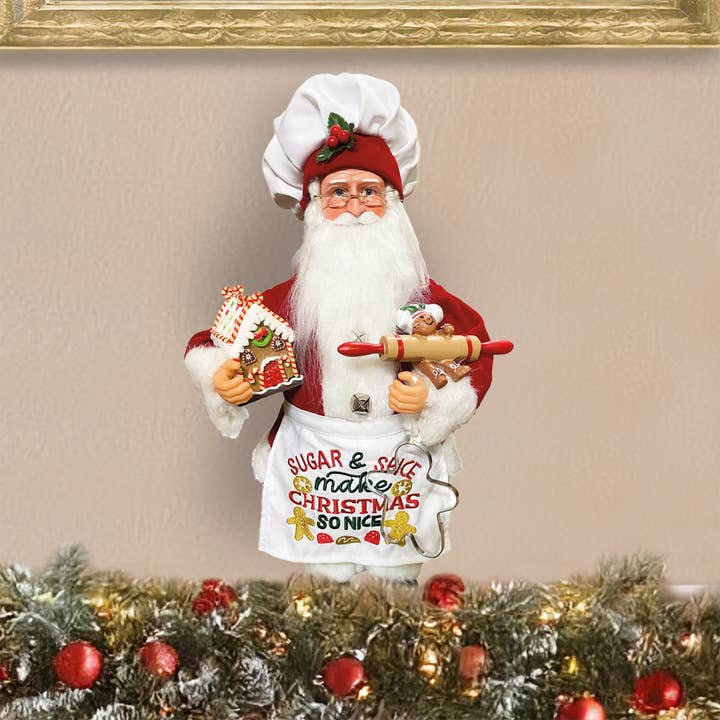 Santa’s Workshop Inc. - Vente Décoration de Noël - Père Noël Sugar & Spice, 15 pouces8