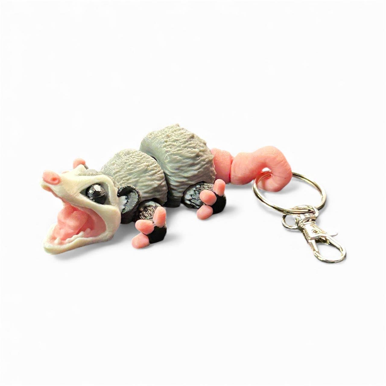 3D in Paradise – Engroshandel Nøglering - Unisex – Possum Opossum nøglering taskering taskeophæng 3D-printet1