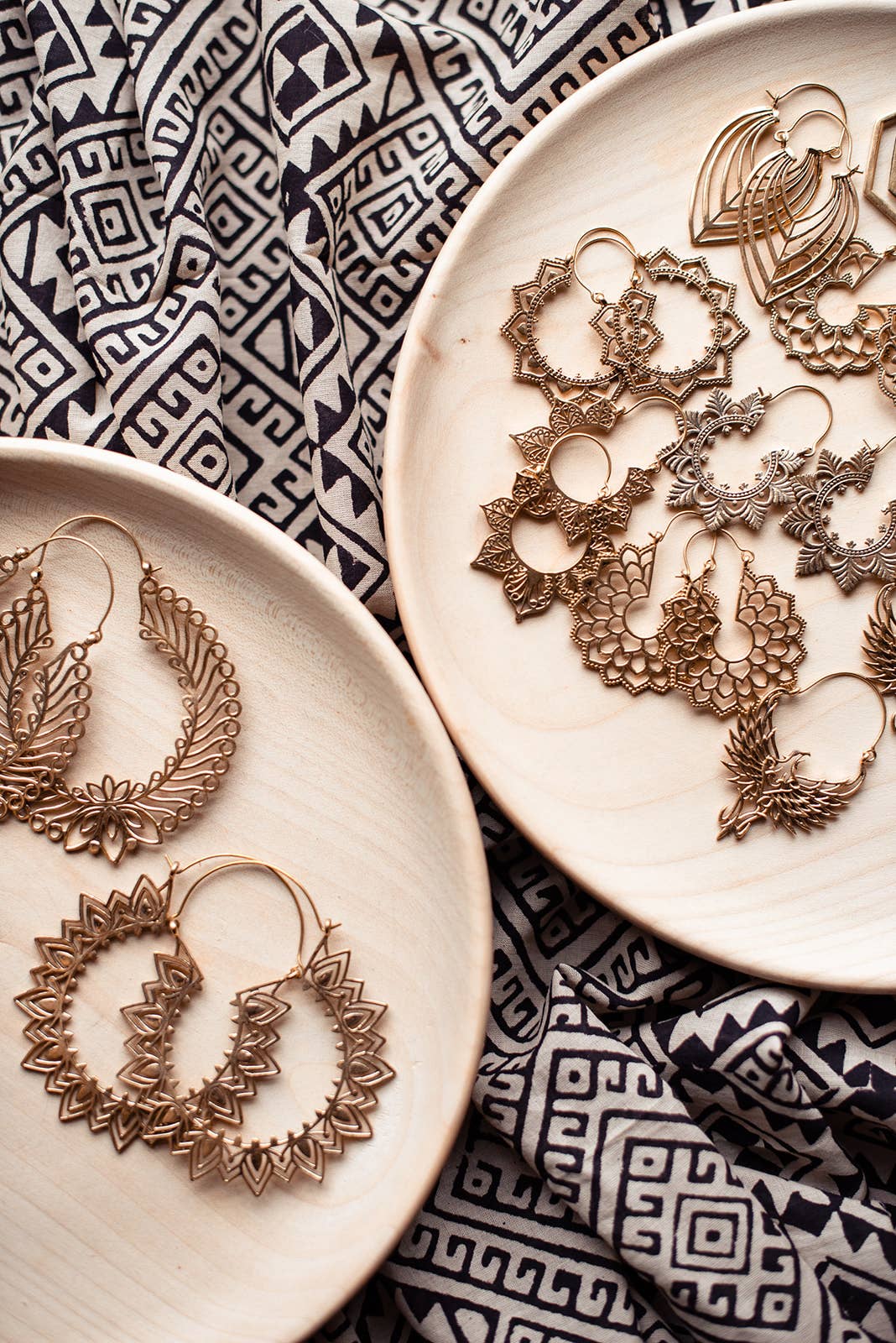 Emma's Emporium – wholesale Hoop earrings – Brass Tribal Gypsy Ethnic Earrings - Small0