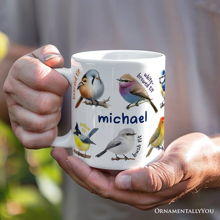 OrnamentallyYou - Wholesale Coffee Mug - Whimsical Bird Tit Gift Mug, Funny Birdwatcher Gift4