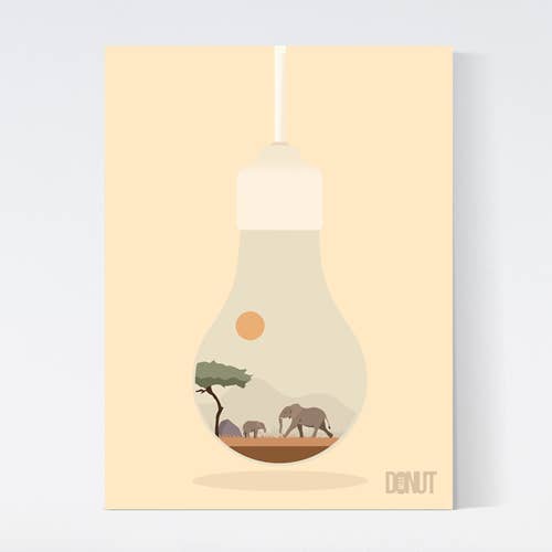 Elephants - Light Bulb Series for wholesale by Donut and Friends