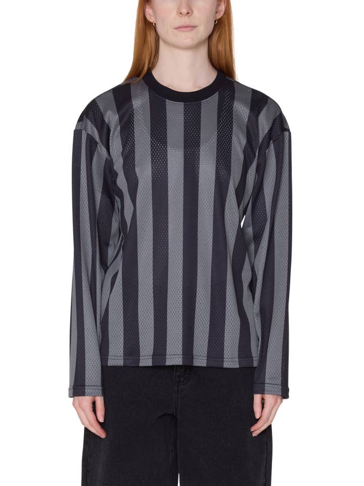 OBEY BOUNDS MESH LS STRIPE SHIRT for wholesale by OBEY Clothing