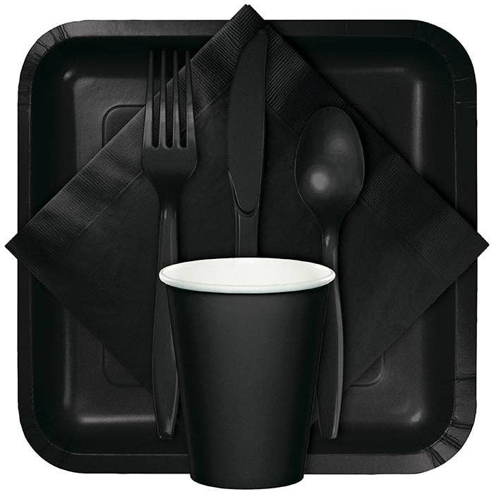 Bulk Party Decor - Wholesale Disposable Spoon - Bulk Black Velvet Plastic Spoons (288 per Case)2