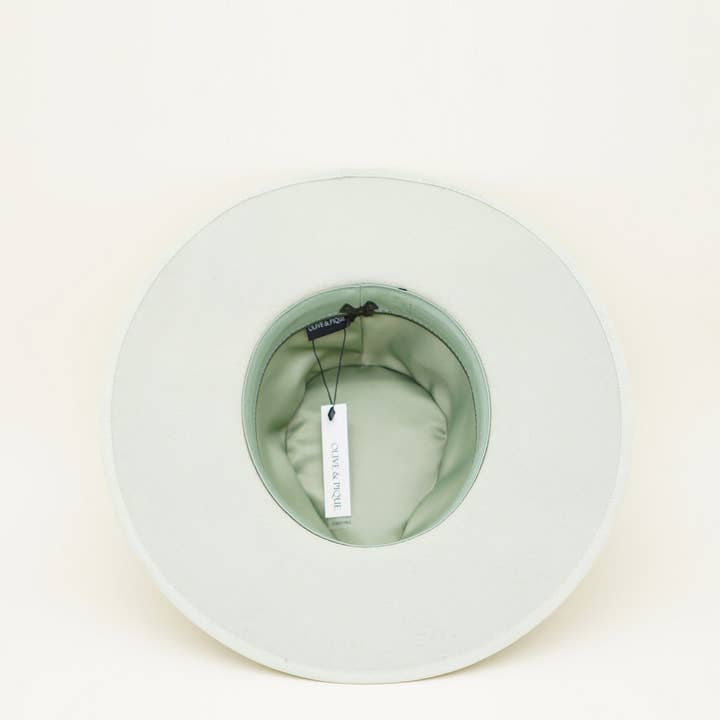 Olive & Pique - Wholesale Fedora - Unisex - GABRIEL - 100% Wool Felt Structed Rancher, Satin Lined, Sage3