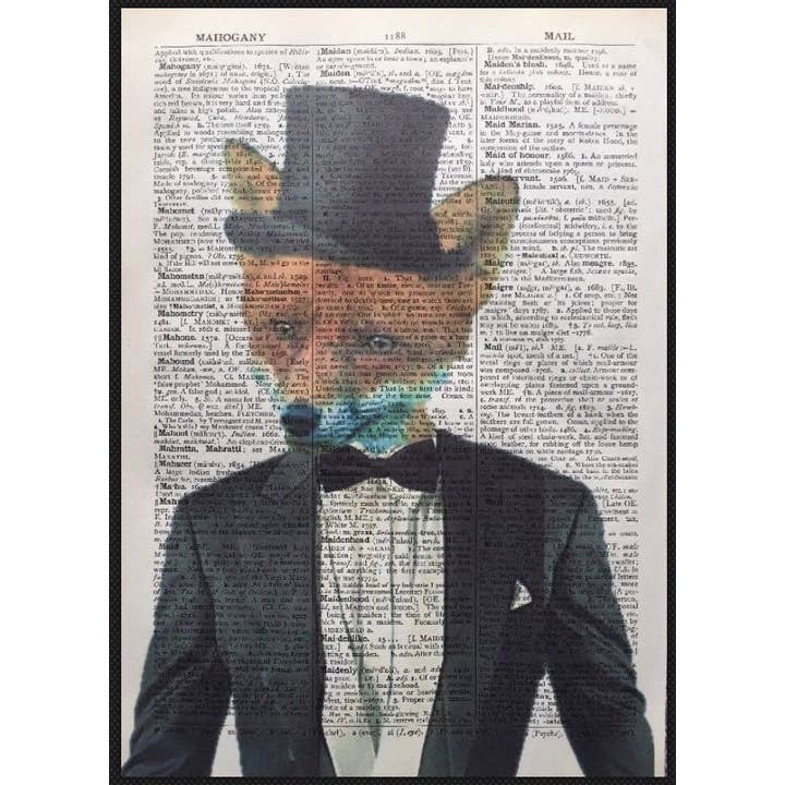Parksmoonprints - Vendita all'ingrosso Stampa artistica - Stampa artistica da parete con dizionario volpe - Quadro artistico da parete