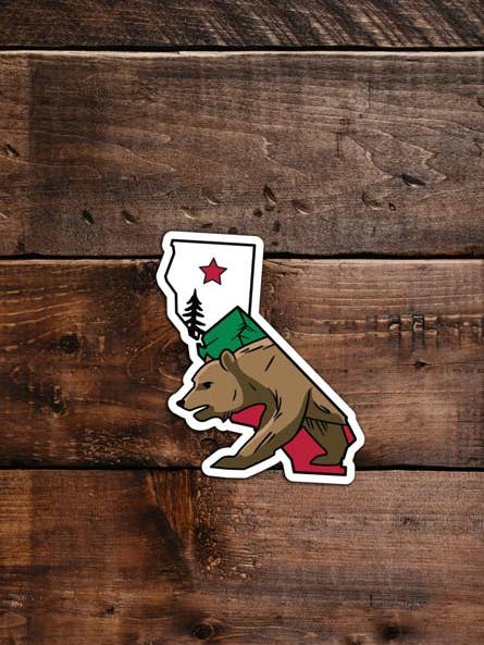 California Flag Sticker for wholesale by Hike and Draw