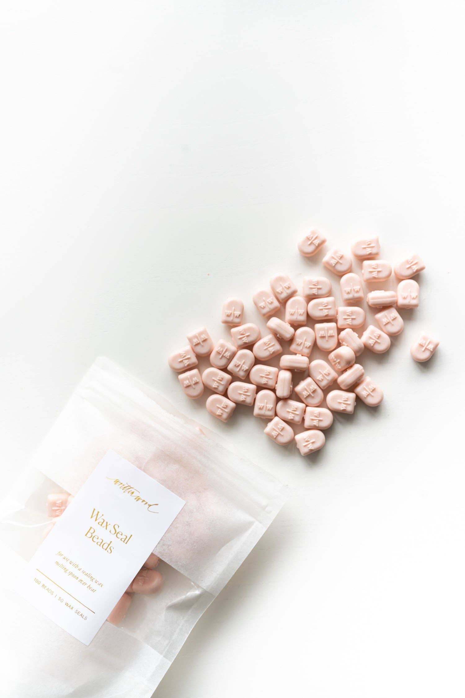 Written Word Calligraphy – Lacre por atacado – Contas de cera blush para lacres3