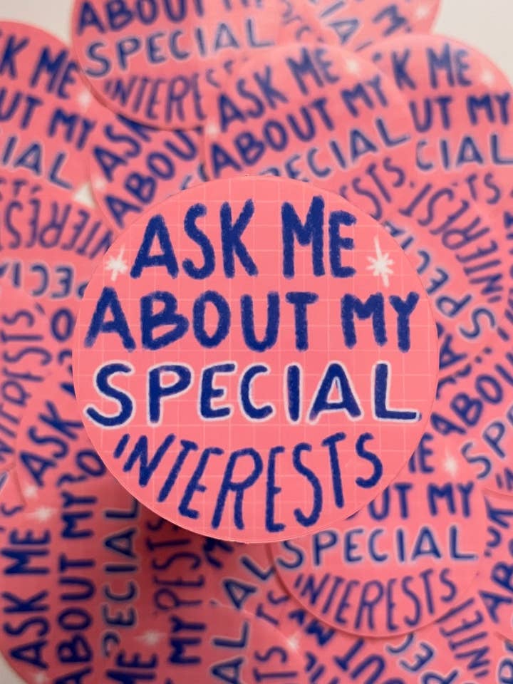 Vraag me naar mijn sticker met speciale interesses voor wholesale door Bre’s Tiny Print Shop