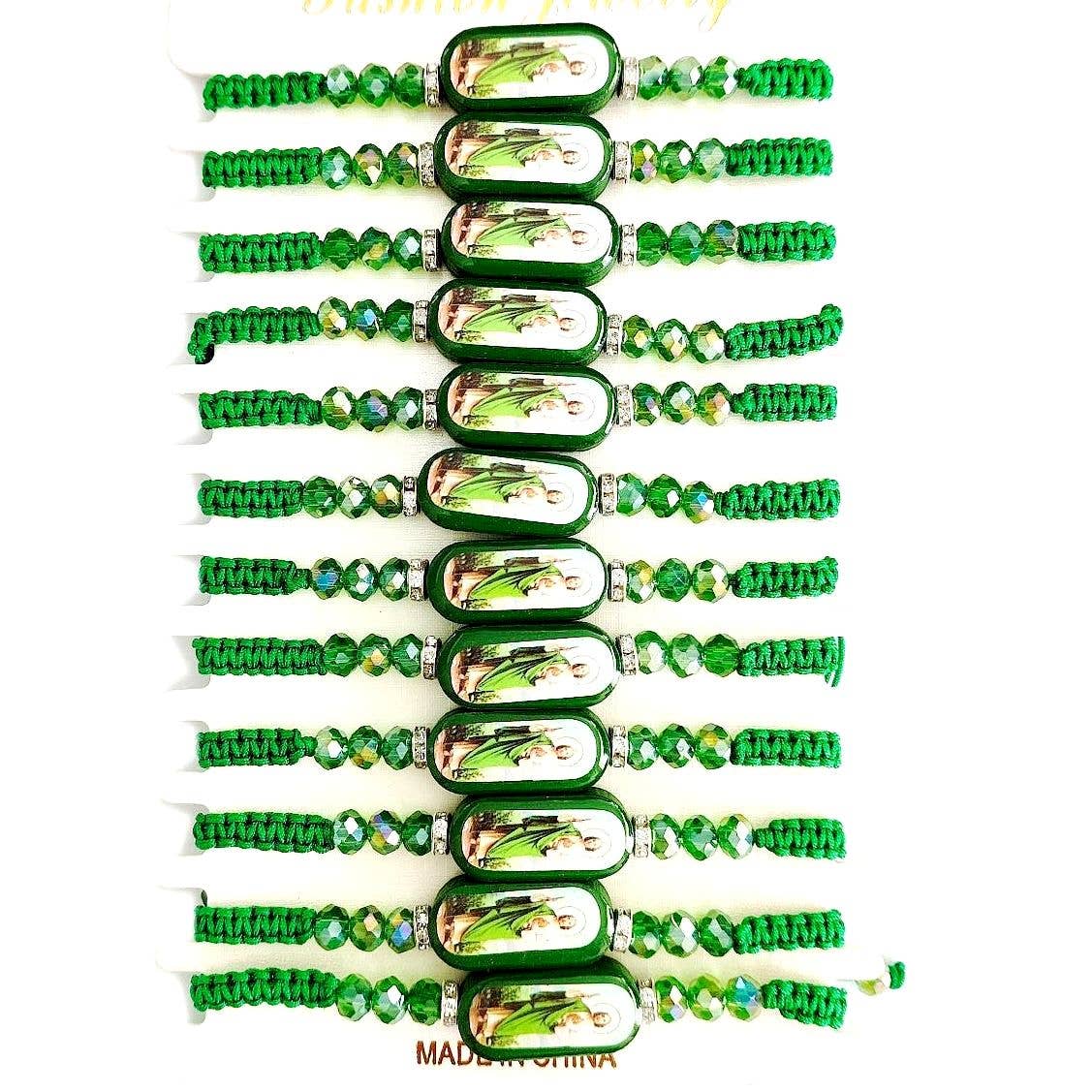 Diacly - Wholesale Prayer Beads Bracelet - 12pk Saint Jude Judas Adjustable String Knot Bracelet0