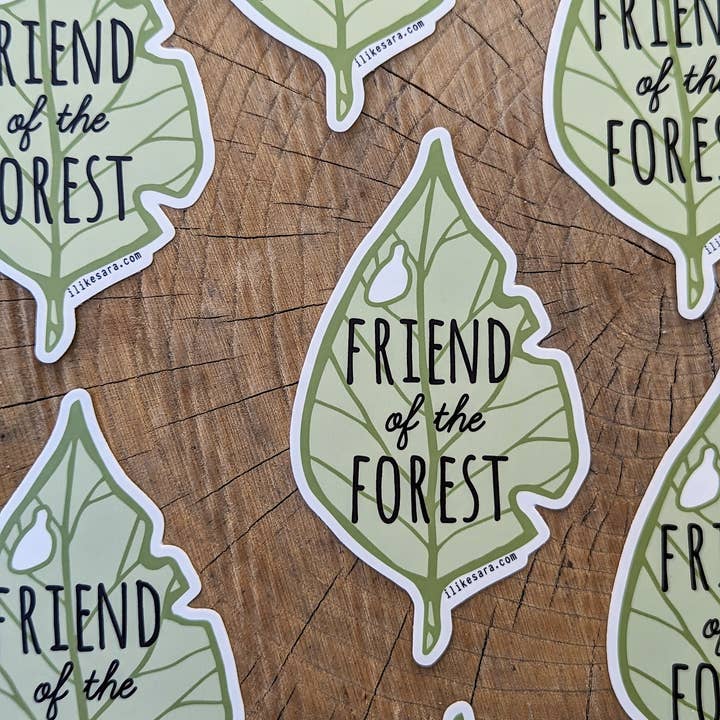 ilikesara | art + goods - Wholesale Sticker - sticker | friend of the forest leaf2
