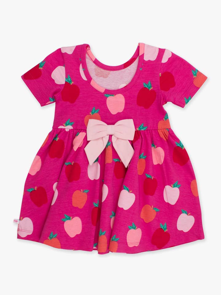 Pink Girls Apple of My Eye Short Sleeve Knit Twirl Dress
for wholesale on Faire9