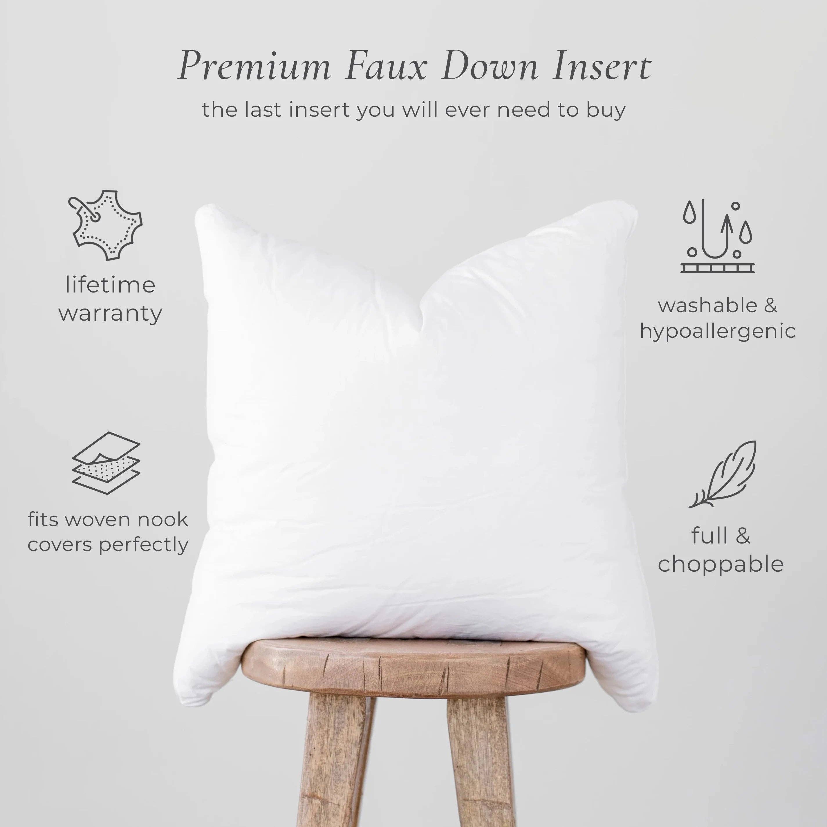 Woven Nook - Wholesale Throw Pillow Cover - Premium Faux Down Insert (8 Sizes Available)1