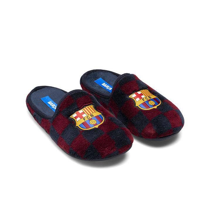 Marpen Slippers - Wholesale Slippers - Unisex - FC Barcelona Checkered Shoes1