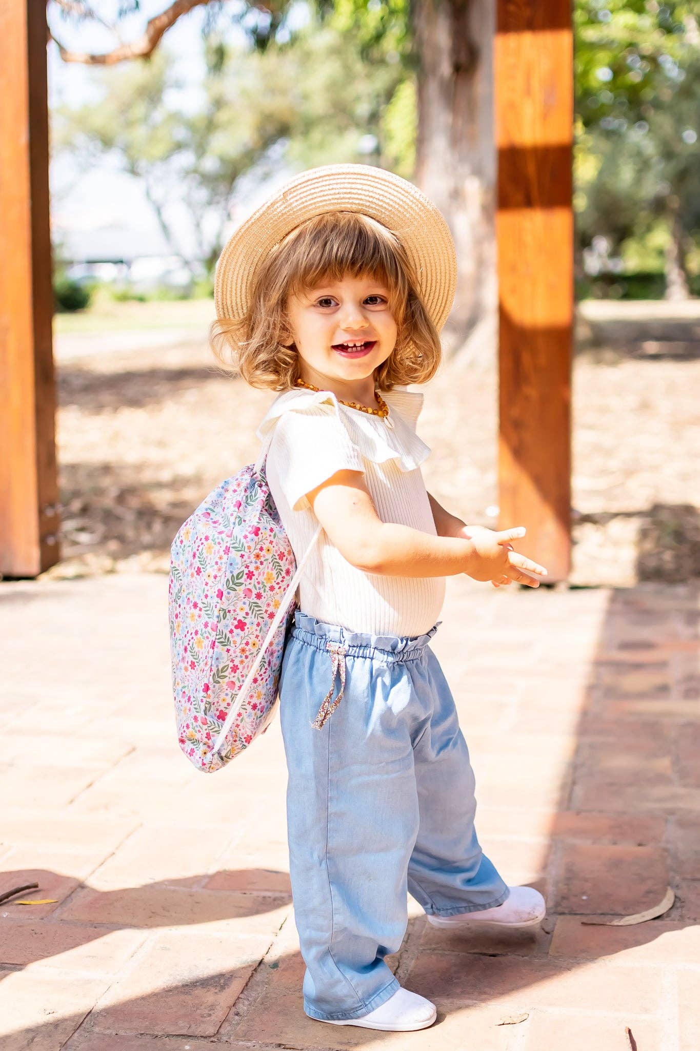 Pêra Doce - Wholesale Backpack - Kids - Multi-purpose bag M with floral handles1