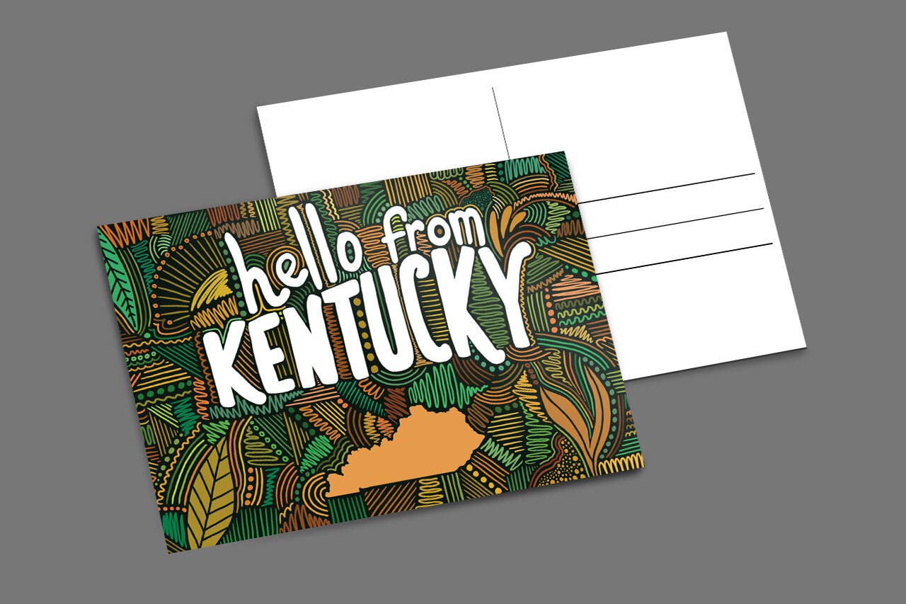 Jessica Holly Creative - Wholesale Postcard - 'hello Kentucky' Soft Touch Postcard, 4x6in1