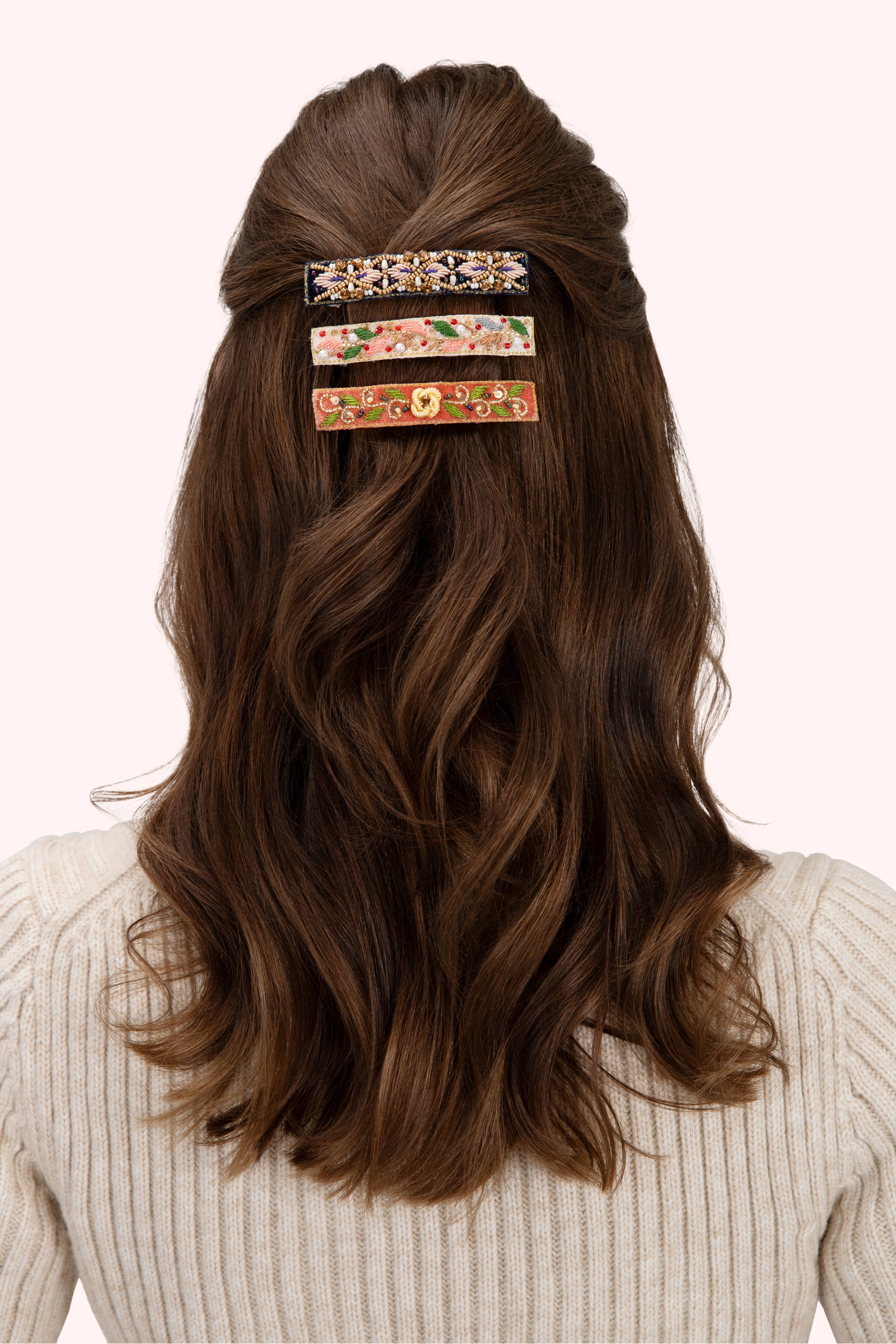 Powder Design - Europe - Wholesale Barrette - Women's - Hair Barette - Midnight Pearl, Navy1