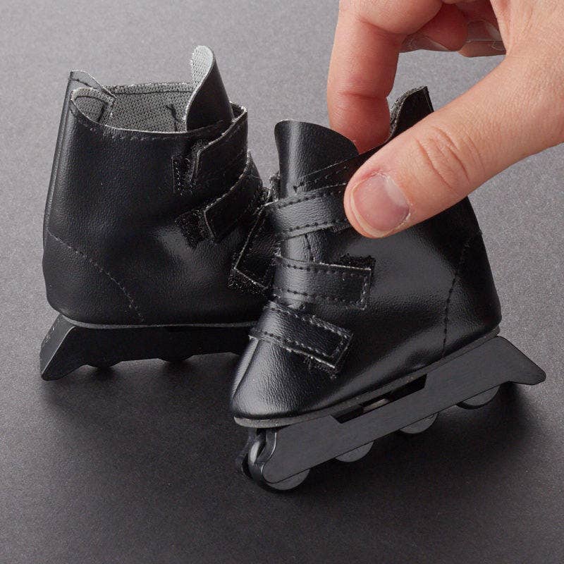 Black Roller Blades Doll Skate Shoes for wholesale on Faire0