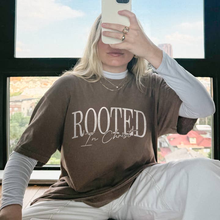 Latte Rooted Tee for wholesale on Faire1