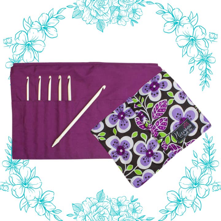 Nirvana Bone Crochet Hook Gift Set with Nirvana Case for wholesale by The KnittingZone