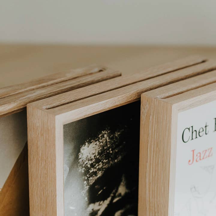 PromiDesign - Wholesale Wall Accent - Oak Vinyl Record Frame for 12-Inch LP Wall or Shelf Display10