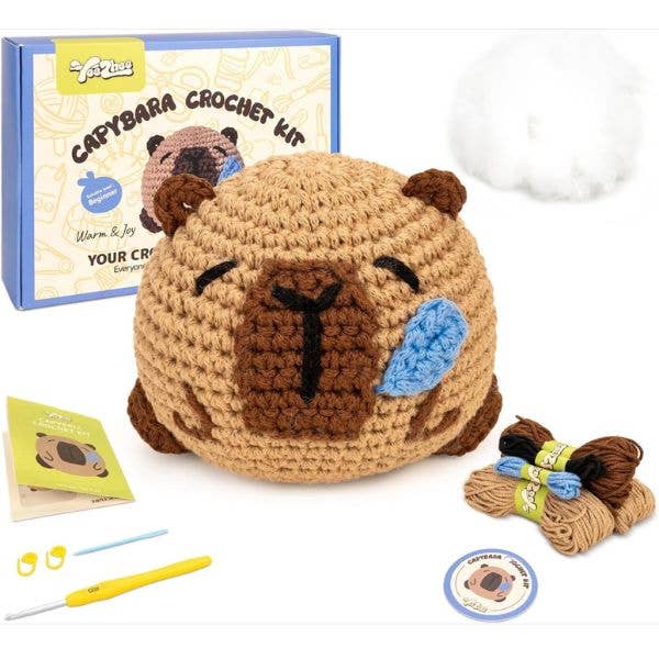 Crochet Crafting - #CAPYBARA - Full Crochet Kit - Yarn, Hook for wholesale by St. Louis Wholesale LLC