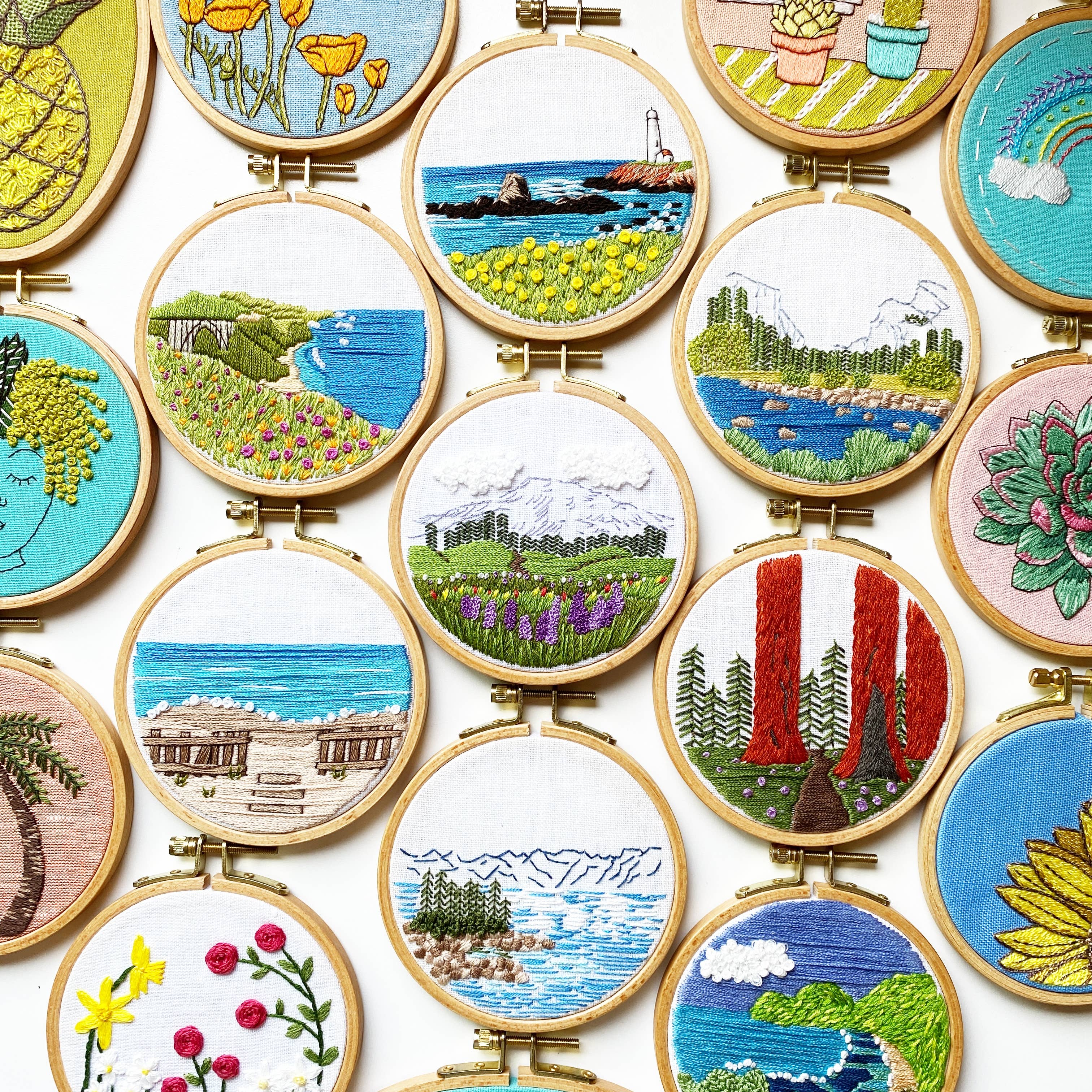Rosanna Diggs Embroidery - Venta al por mayor Kits de costura - Lighthouse By the Bay kit de bordado a mano moderno9