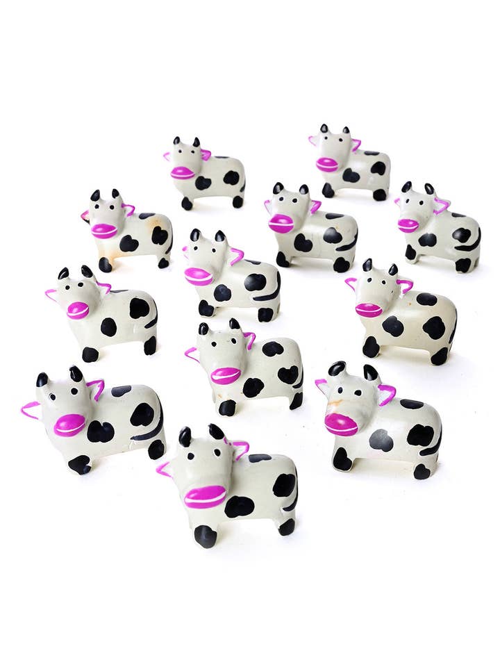 Dozen Miniature Soapstone Cows for wholesale by African Modern