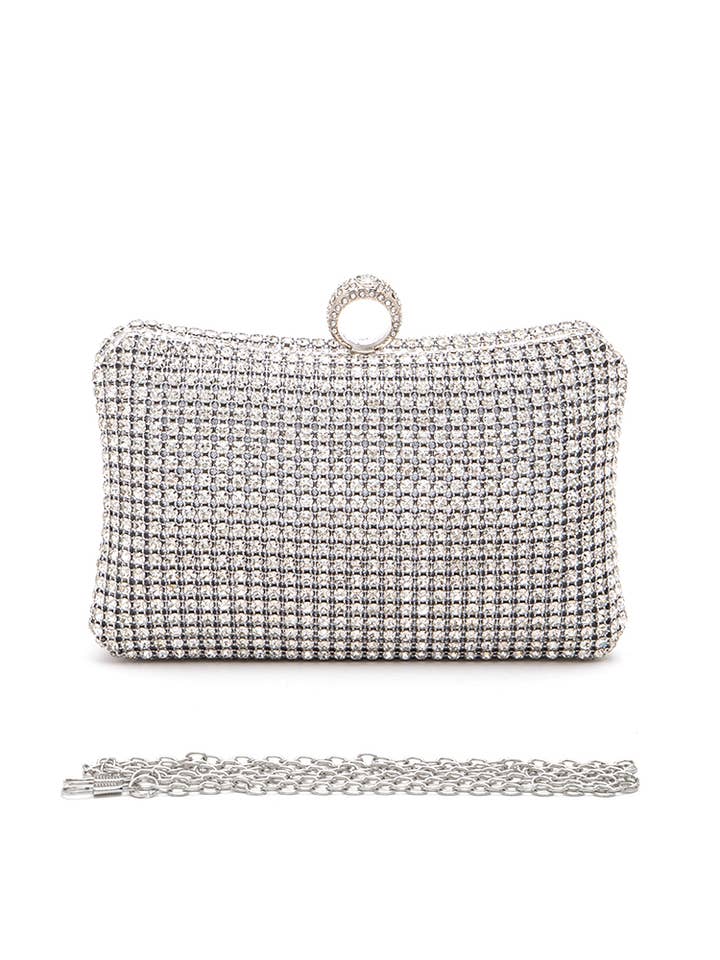 Rhinestone Statement Box Clutch for wholesale by Artini Accessories