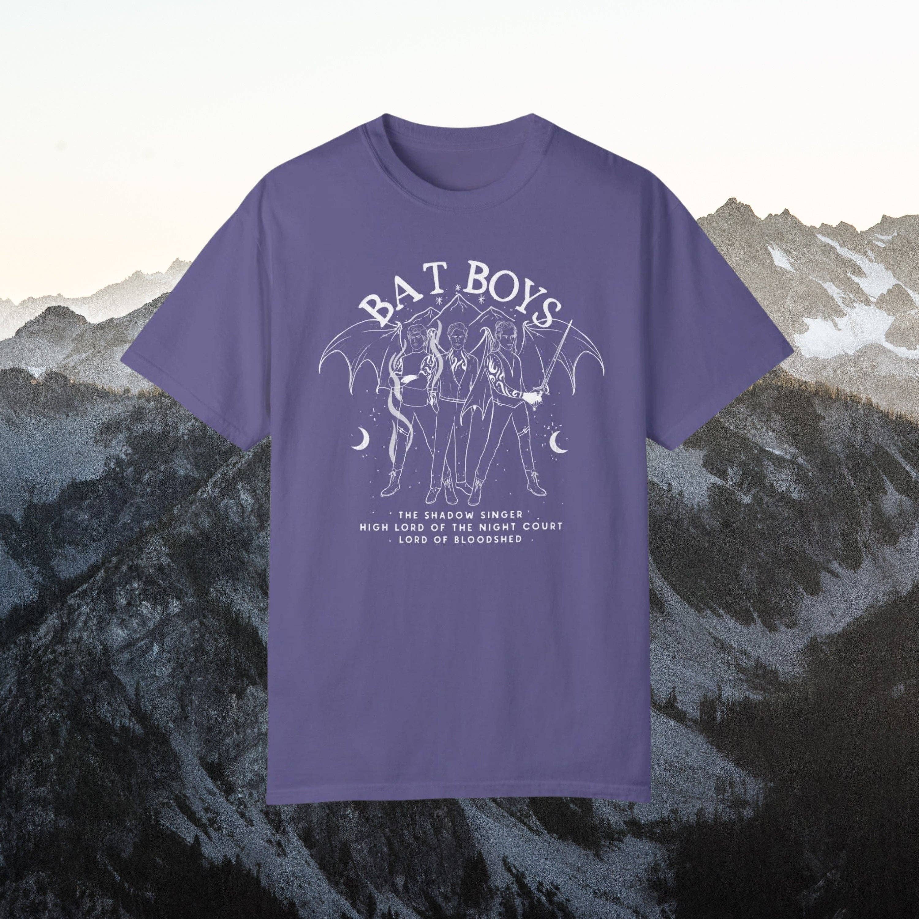 CrescentCatCo - Wholesale T-Shirt (Graphic) - Women's - Official Licensed Bat Boys Tshirt | Sarah J Maas ACOTAR merch | Rhysand Cassian Azriel Night Court Velaris | Bookish Shop and Gifts5