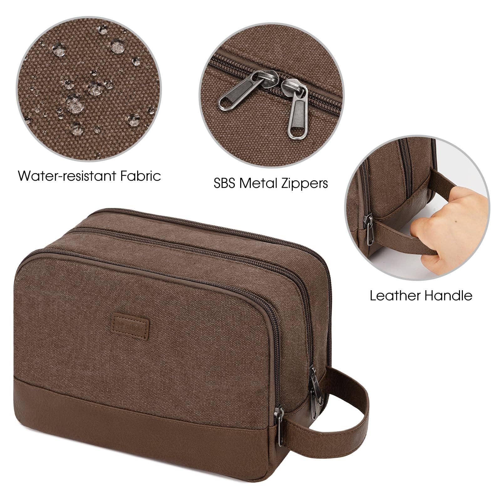 wandf - Wholesale Toiletry Bag - Men's - Canvas Travel Toiletry Shaving Bag Hanging Dopp Kit Unisex37