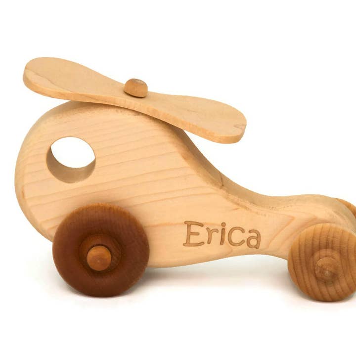 Personalized Wooden Helicopter - Baby Shower & Nursery Decor for wholesale by Little Wooden Wonders