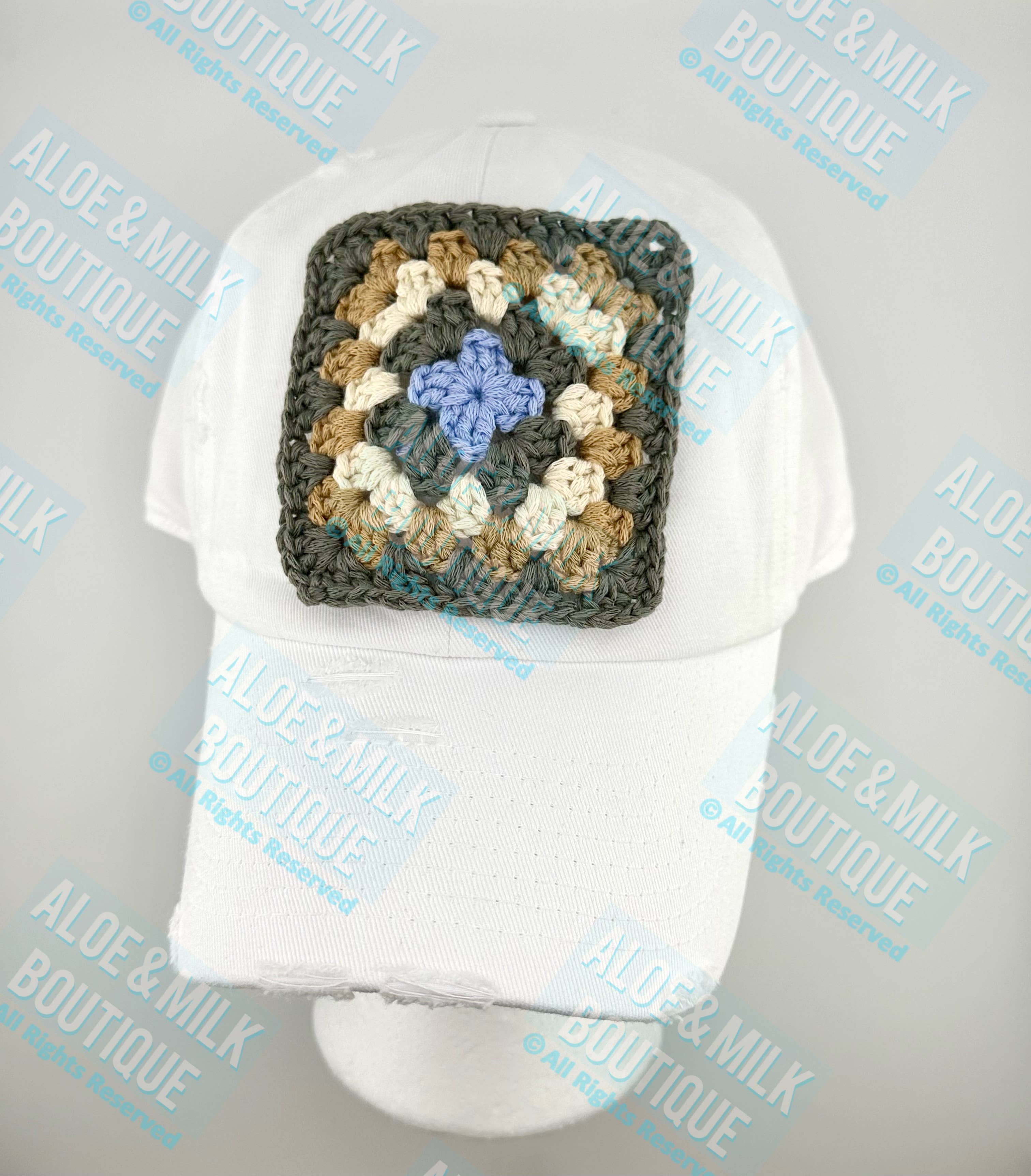 Aloe and Milk Boutique - Wholesale Patch - Crochet Granny Square Earth tone, granny square, coasters0