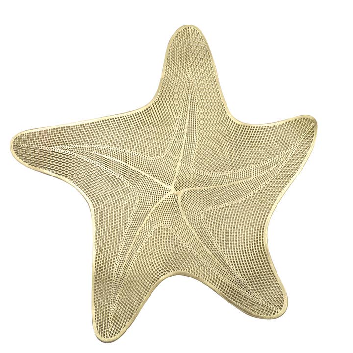 AULICA - Wholesale Placemat - Golden Starfish Charger Plate