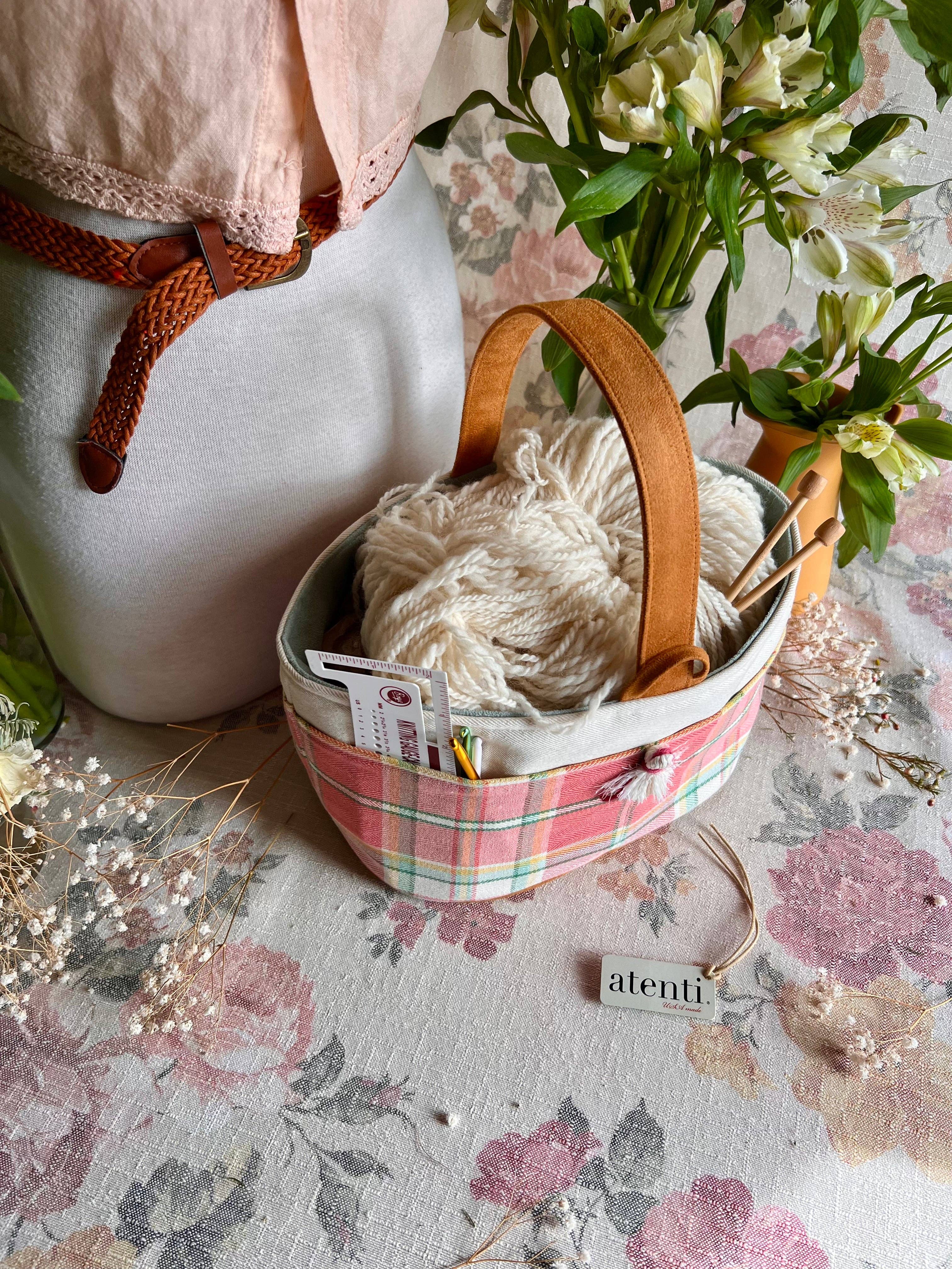 Atenti – Engroshandel Strikke-/hækleartikler – Striknings- og hæklearrangørprojekttaske, Bubblegum Caddy12