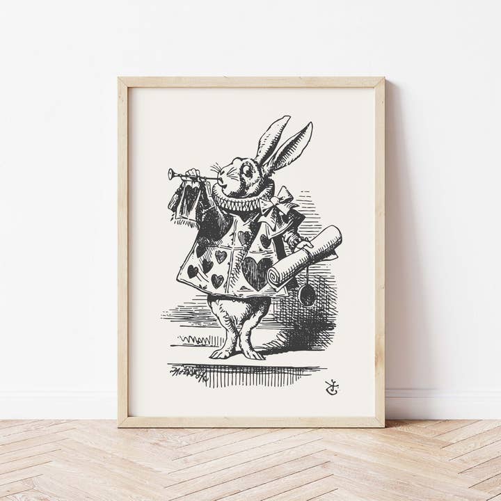 Atelier Bigarade - Venta al por mayor Pósteres - Póster 21x30 - Conejo blanco, trompeta que sopla