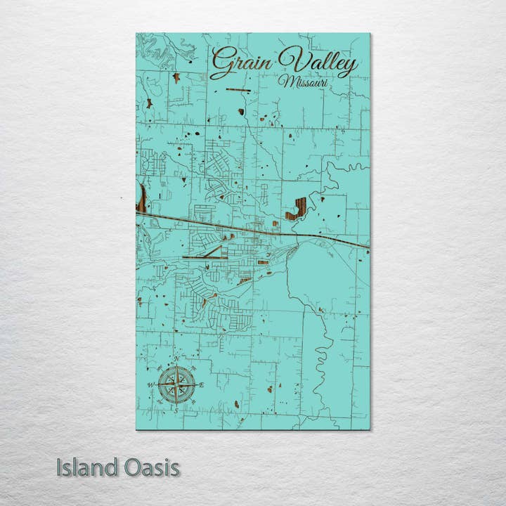 Fire & Pine - Wholesale Map - Missouri: Grain Valley Street Map1