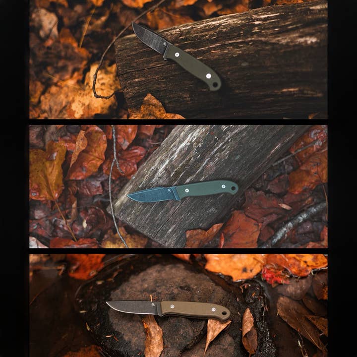 BattlBox - Wholesale Pocket Knife/Holder - D2 Steel Full Tang Fixed Blade Belt Knife EDC Bush Baby