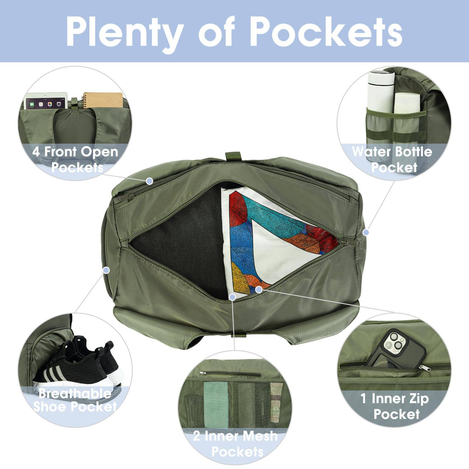 wandf – Großhandel Sporttasche – Unisex – Sportsnew Yoga-Trainings-Tasche mit Nass- und Trockentaschen und Schuhfach - SN313016