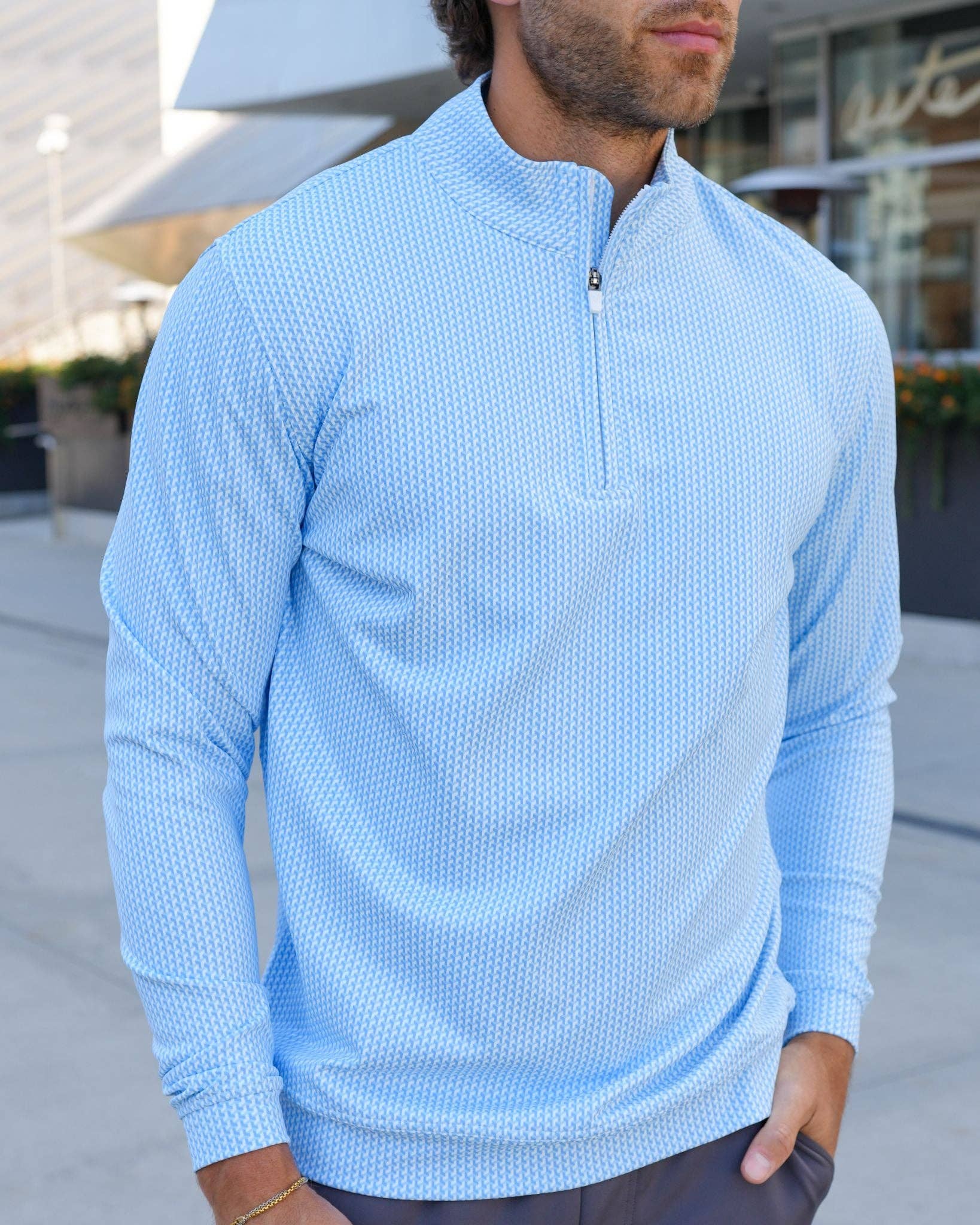 USA Palm - Wholesale Sweatshirt - Unisex - Cloud 1/4 Zip51