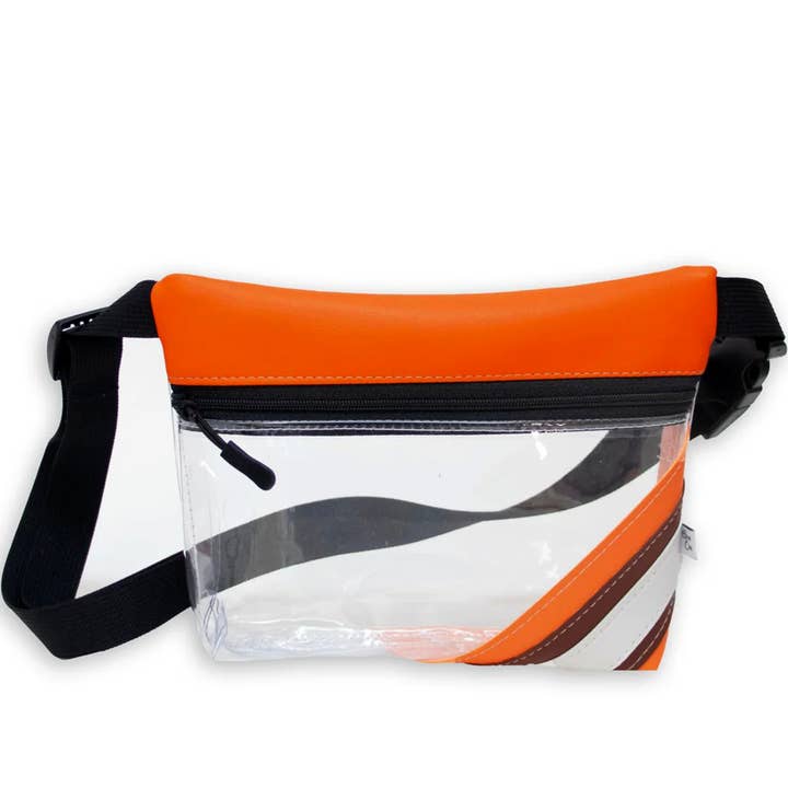 Football Stadium Clear Stripe Game Day Fanny Pack for wholesale by Anne Cate