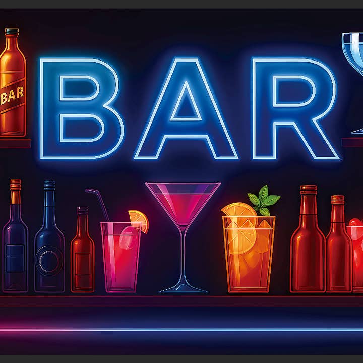 Neon-Cocktailbar 5'x3' für den Großhandel von Worldwide Flags Ltd