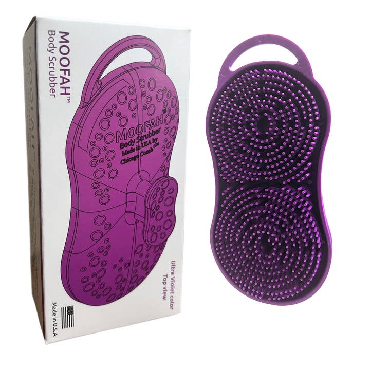 MOOFAH™ Body Scrubber, Made in USA (Ultra Violet) for wholesale by Chicago Comb Co.