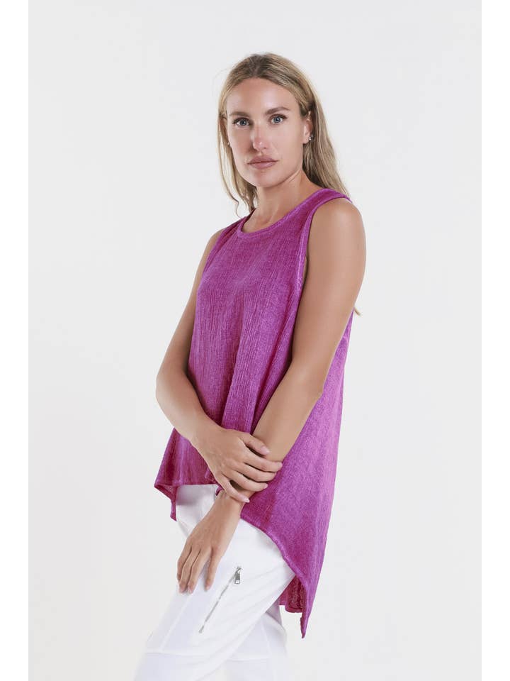 TINA Stephens Italy/Tees By Tina - Wholesale Tank Top - Women's - Lexa Lin-Co Tunic Tank (BT117)38