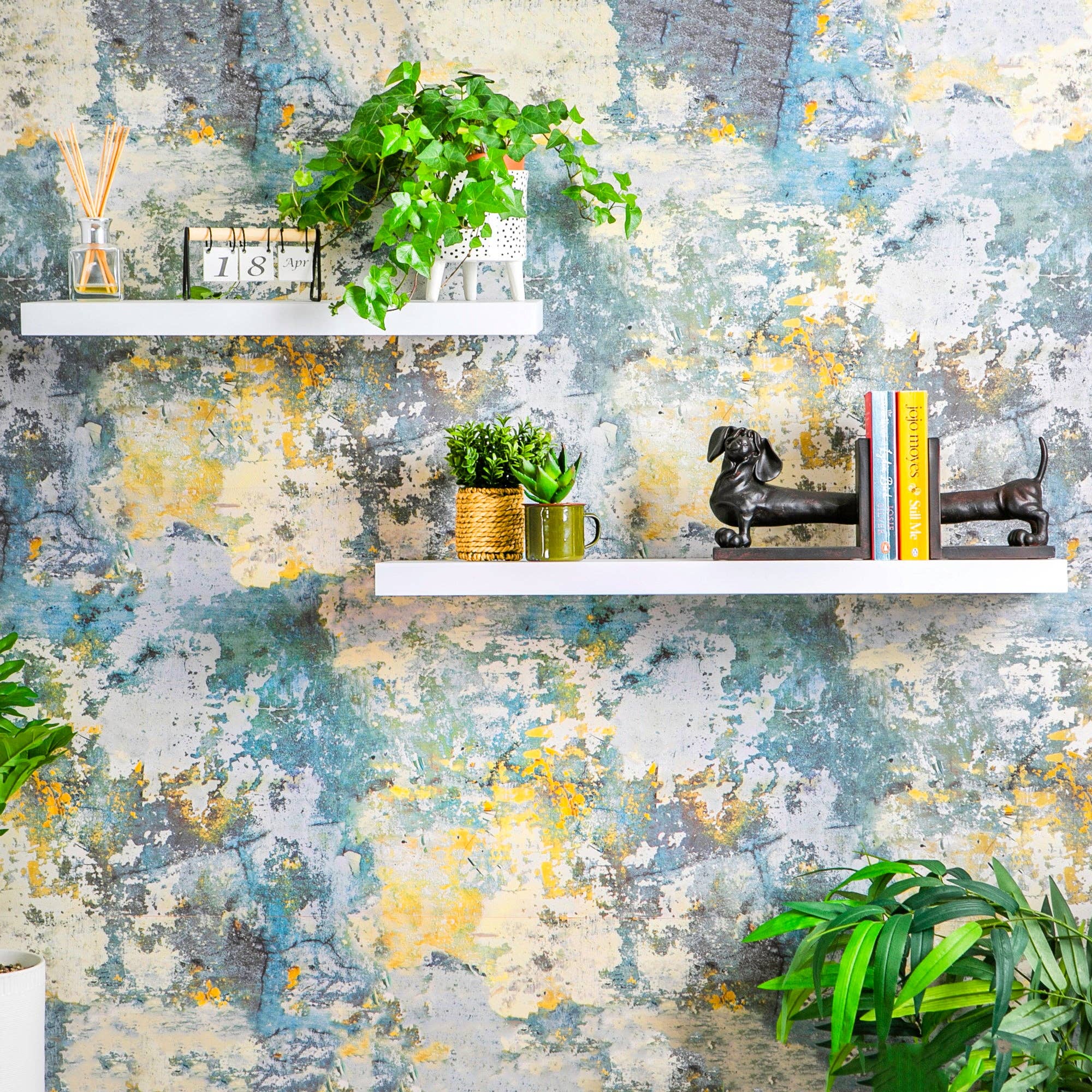 Rinkit Ltd – wholesale Wall-mounted shelf – Harbour Housewares Wooden Floating Shelf - 60cm - White1